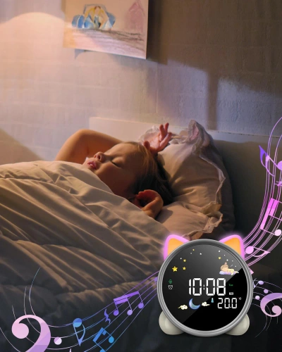 SG-7-W | Vækkeur med LED lys | Se med en timer