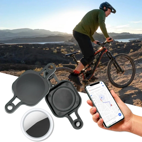 BAT-463-PRETO | Suporte para bicicleta Airtag | Suporte localizador.