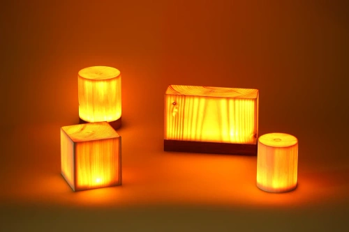 VSO-1210-D | Bordlampe i træ | Berøringsfølsom natlampe med indbygget batteri