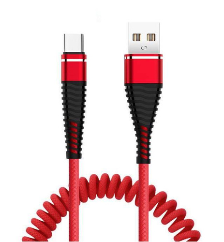 AM32 | Type-C 1M | Spiral USB cable for charging the phone | Quick Charge 3.0 2.4A
