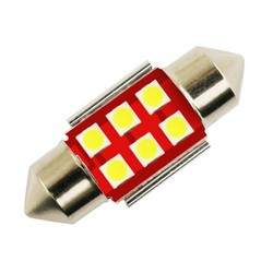 Automobilio LED lemputė C5W 4 SMD 3535 CAN BUS