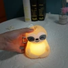 LED silikónové nočné svetlo Sloth | Prenosná detská lampa 9 farieb svetla | JL-243