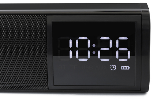 S8 | Wireless bluetooth computer soundbar | Clock, alarm clock, AUX, TF | 2200mAh, 10W, 20Hz-20kHz