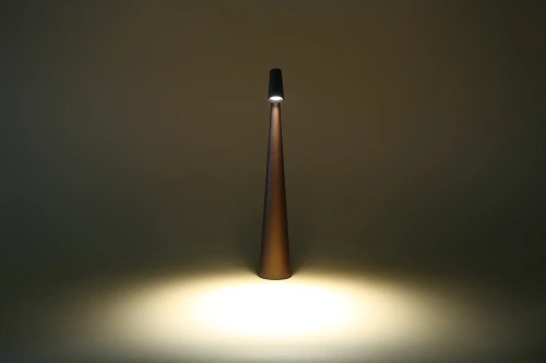 HMS-355-BRUIN | Tafellamp 33,5cm | Draadloos nachtlampje met ingebouwde batterij | Lamp met aanraakbediening