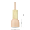 Lámpara colgante minimalista con casquillo de techo E27 | estilo escandinavo | elemento de madera | rosa | YG-XD002C-P