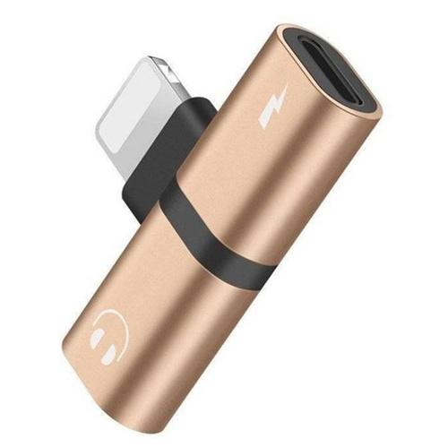 UA-008 | Adaptador Lightning - 2x Lightning | Adaptador de audio para iPhone