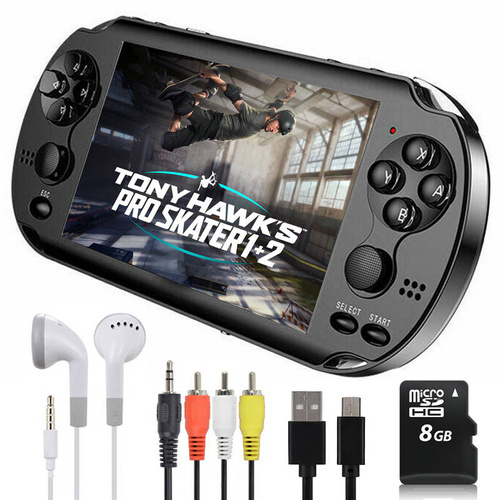 X9-S | Tragbare Handheld Konsole 5,1-Zoll-8-GB | über 4000 moderne und Retro-Spiele