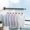  LYJ-D60-GRAY | Foldable clothes hanger | Foldable dryer | Wall rail with hooks 