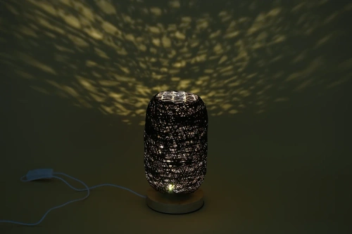 ZBD-C2314-BR | Lampada da comodino in rattan | Lampada da tavolo elegante