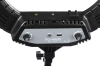 LED-Ringlicht | stufenlose Farb- und Helligkeitseinstellung, Stativ 195 cm, 3 Smartphone-Halterungen, Transporttasche | YQ-480B