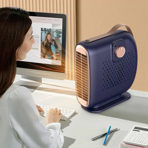 JM-115 | Retro electric heater, mini fan heater, farelka | 2 speed | 500W | Blue