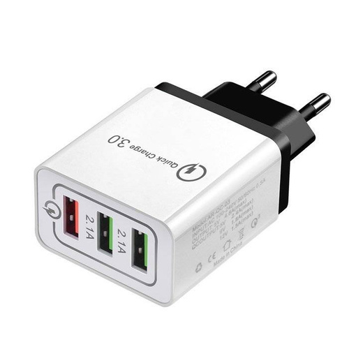 CA-001 | Fast wall charger with 3 USB ports | Quick Charge 3.0