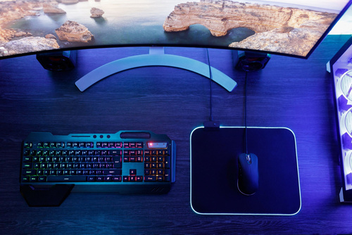 MP-001S | Mouse pad | 35x25cm | RGB LED backlight | 13 lighting modes