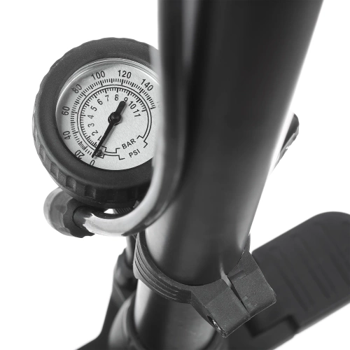 Fahrradpumpe mit Manometer Presta Schrader Dunlop 160 PSI | Standpumpe mit Manometer und Adaptern für Reifen und Bälle | Universal Fahrradpumpe mit Manometer 11 bar | ZY-6138C