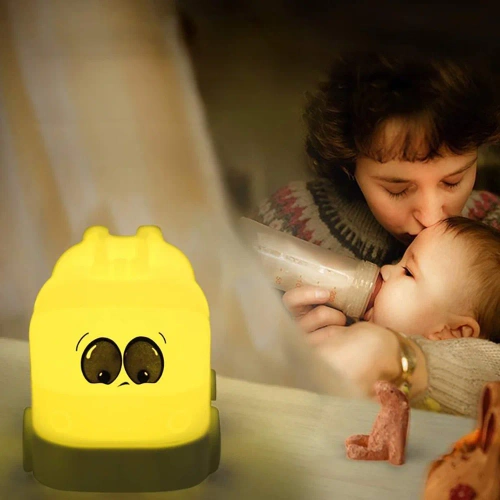 Silicone LED Night Light Fire Truck | Portable Children's Lamp 9 Light Colors | JL-603