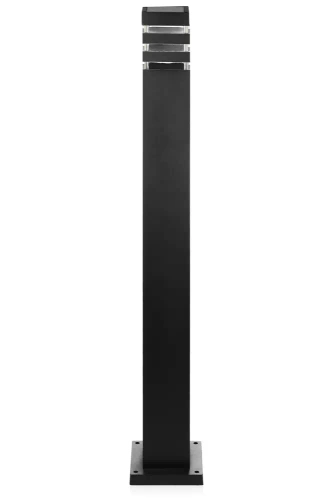 LLS-90CM | Lampada da giardino in piedi, palo quadrato in alluminio, nero opaco 90cm | Alimentazione 230V, attacco E27