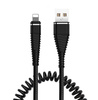 AM32 | Lightning 1M | Spiral USB cable for charging the phone | Quick Charge 3.0 2.4A