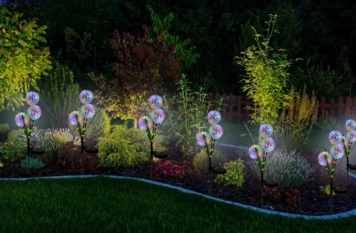 FLD-03-C | Lampada solare da giardino LED Decorativo aglio triplo | 70 cm, 600 mAh