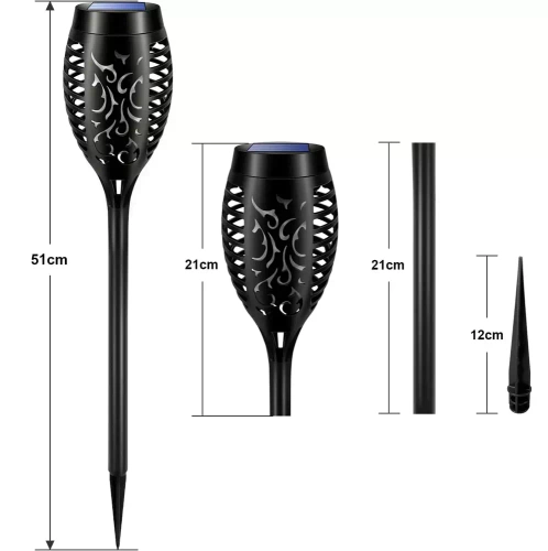 LED-Gartenfackel | 51 cm | 12 SMD 2835 LEDs | HYD-12LED