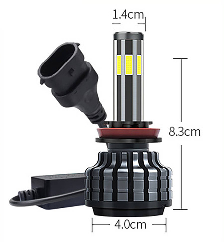 Conjunto de lâmpadas H11 LED S6 CSP 360° | 60W | 16.000lm