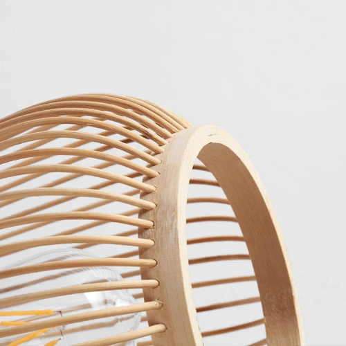 Candeeiro suspenso feito à mão em bambu | BOHO | Lustre chinês