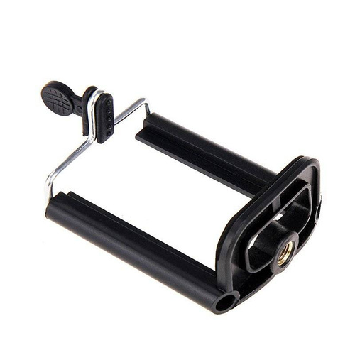 Z12-Black | Universal phone holder with 1/4 "thread for mounting on a tripod, selfie stick