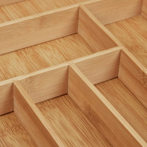 Organisateur de couverts | Insert de tiroir en bambou avec 9 compartiments | KBT-G944