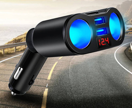 C10 | Distributor splitter with 2 USB 3.1A ports voltmeter