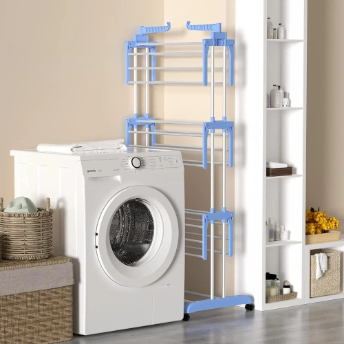 TW-116-BLU | Asciugabiancheria | Asciugatrice verticale | Stendibiancheria orizzontale