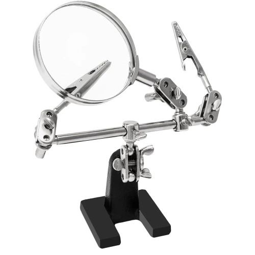 Lötwerkzeug mit Haltehilfe | Dritte Hand mit Lupe | TE-805-B