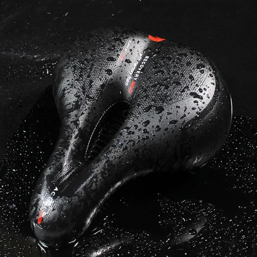 JC-011-BLACK | Ventilated bicycle seat | Anti-shock construction | reflectors