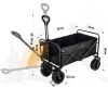 Carrito plegable para turismo | Carrito de transporte grande 100kg | Carrito para la playa 120L | CP01-80