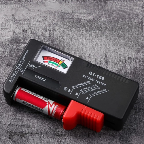 BT-168-SORT | Batteritester | Analog voltmeter | Universal batteri og akkumulator tester |