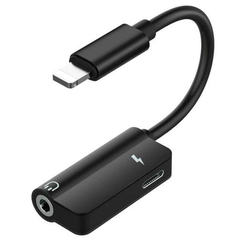 Audio-Adapter | Lightning auf Lightning und 3,5 mm Klinke, 2-in-1, kompatibel mit iPhone | UA-001