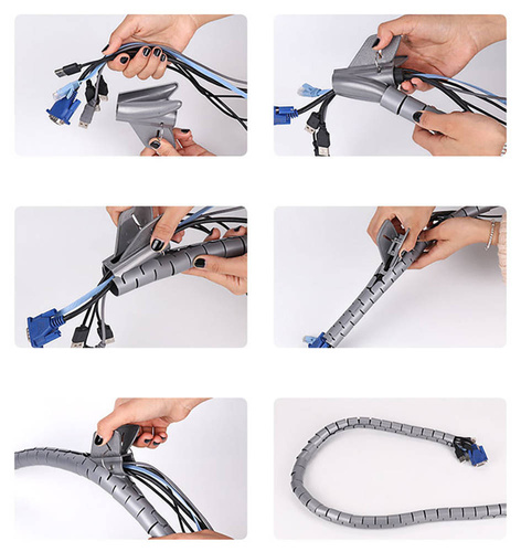 CRG-002-2.6M | Capac, organizator pentru cabluri si fire | gri