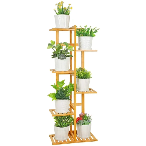 MHJ-S06 | Bamboo flower stand, flower shelf | 7 shelves, 103 cm