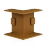 Indvendig hjørneforbinder | 40×20 mm | brun kabelhjørnedæksel | CDT-04-Brown