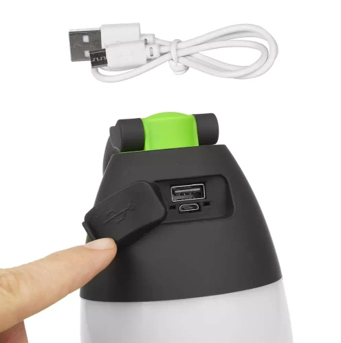 HWL-005 | Többfunkciós LED-es kempinglámpa, turistalámpa védőcső funkcióval | 3 világítási mód, 1500 mAh