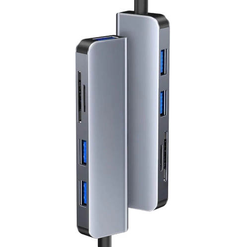 CENTRO | Divisor de cartão USB-C para 3x USB + SD + TF | adaptador, divisor tipo C 5 em 1