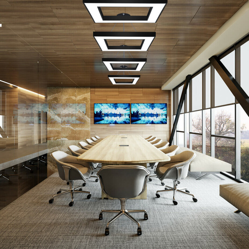 LPL-008 | Hanging LED ceiling lamp 40W | square | aluminum | CCD not blinking | 60x60x6