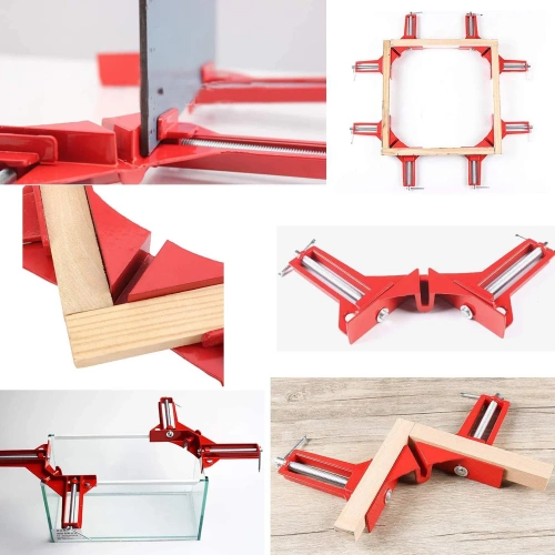 AZ-C90-ROUGE | Pince d'angle de menuiserie | Etau d'angle | Pince pour montage en angle