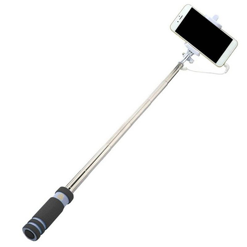 Z-08 | Telescopic phone selfie stick with jack cable for remote shutter release