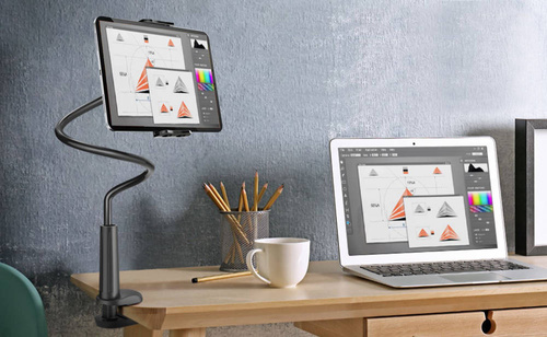 PSI-T006 | Flexibel statief voor telefoon en tablet | Handvat met handvat 50 cm