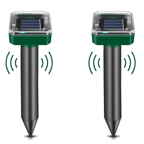 YSJ-1265-NERO | Repellente per animali da attaccare | Ad energia solare | 2 pezzi.