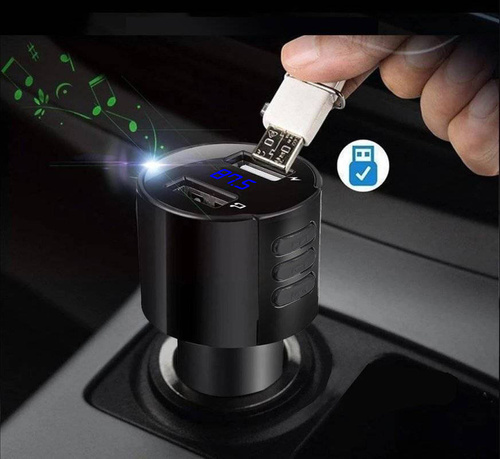 X20 | Bluetooth | Transmițător FM auto cu afișaj LED | încărcător USB | Sistem de difuzoare