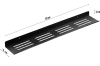  BDS-L70CM-B | Металева полиця для ванної | Полиця для душу чорна 70см | Підвісна полиця