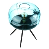 BH-233-BLU | Elegante lampada da comodino con paralume in vetro | Lampada da tavolo moderna in vetro