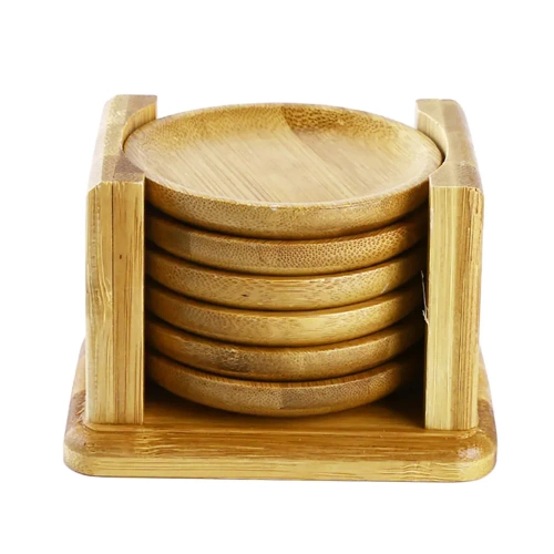 BCP-6in1-Bambou | Ensemble de sous-verres en bambou | Un complément à la technique Gong Fu Cha