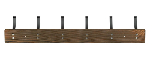 HG-60CM-HOUT | Houten hanger voor jassen, kleding | Wandhanger voor in de hal | Hanger met 12 haken