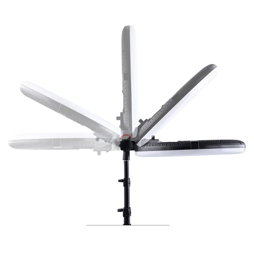 Ringlicht 45 cm mit Stativ 210 cm | Beleuchtungsset für Make-up oder Streaming | RL-480 2in1